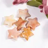 Natural Cristal Stone Party Favor Moda Cinco Pontilhada Estrela Gemstone Desktop Decoração 30mm Artesanato Pingente 9 Cores