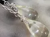 Boucles d'oreilles transparentes en forme de goutte d'eau pour femmes, bijoux cadeaux pour amoureux de fête de mariage avec sac en flanelle