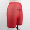 Strand stil neon färger transparent casual sexy mesh shorts kvinnor harajuku hög midja elastisk bodycon kort sweatpants klubb ha på sig 210517