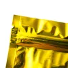 100 Teile/los Gold Aluminium Folie Selbst Dichtung Beutel Wiederverschließbaren Aufreißkerbe Snack Kaffeebohne Verpackung Beutel Lagerung Taschen