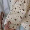 Kwiatowy Romper Duża siostra i małe ubrania dla niemowląt berbeć dziewczyny z długim rękawem koronki szwy sukienka urodzona kombinezon 210515