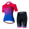 2022 Kvinnors triathlon Kortärmad Cykling Jersey Sätter Maillot Ropa Ciclismo Cykelkläder Bike Shirts