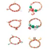 Link, Chain 2021 Bracelet Santa Snowman Candy Snowflake Elk Pattern Beaded Christmas For Gift Wholesale