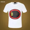 D2 Casual Masculino Masculino Folha de Maple Hip-Hop Polo Camisas Camisetas Tops Tee Carta Imprimir Manga Curta Branco Collar Verão Polos M-XXXL Preto D8033