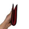 BOBAO Leather wallet Mens card holder Thin 8-slot cash clip German craftsmanship red inner layer Folding coin box