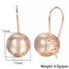 3 paia/set sfera ritagliata per donna ragazza 585 orecchini eleganti in oro rosa set regalo di gioielli da sposa per feste GEM01