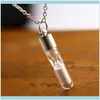 Necklaces & Pendants Jewelrywomen Men Glowing Luminous Sand Timer Pendant Glass Hourglass Bottle Necklace Ladies Decorations Couple Lovers C