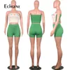 2020 zomer twee stuk outfits voor vrouwen brief print sexy set crop top en korte broek club matching sets biker shorts Plue Suze x0428
