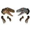 3D Dinosaur Simulation Ornements Velociraptor Set Résine Stickers Muraux Atmosphère Décoration Props Convient pour Les Meubles De Fête 220115