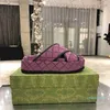 2021 Classic Women Platform Slippers Sandals Slides Embroidered Cotton Summer Party Beach Slipper 5cm flat Designer Shoes with box5142