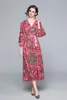 Women Spring Designer Elegant Lantern Sleeve Floral Print Dress Female Sexy Cocktail Party Robe Ladies Vinatge Dresses Vestidos 210525