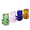 Smoking Pipes Bear Design Glass Smoking Pipe Cute Colorful Water Bong Oil Rig Bongs287y