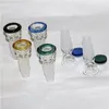 2 in 1 Glass Slides Bowl Pieces Bong Bowls Imbuto Rig Accessori per fumatori 14mm18mm Maschio Heady Water pipe dab rigs Bong Slide