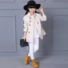 Arrival Fashion Children's Stormwear Spring Double Button Trench Coats Solid Outdoor Jackets Teenage Clothes for 4-13Y 210622