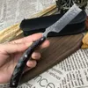 Mannen klassiek scheermes 3 14-inch Damascus staal gesmeed mes high-end ebbenhouten handvat mannen collectibles geschenken handgemaakte goederen Th257F