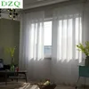Dzq solid vit tulle gardin för vardagsrum sovrum ren gardin moderna organza voile dekorativa fönsterbehandlingar gardin 210712