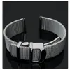Bekijkbanden 316L roestvrijstalen mesh -armband 20 mm 22 mm Watchband vouw gespoede metalen bandband Rose Gold Color76250033