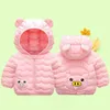 Children's Down Cotton Jacket Warm Hooded Baby Toddler Coat Kids Winter Jackets Soft Cotton Clothes For Boys Girls TZ852 H0909