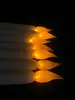 300pcs 11"Led Battery Operated Flickering Flameless Ivory Taper Candle Lamps Stick Wedding Table Room Decor 28cm(H)-Amber LED Strings