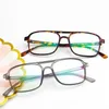 Transparent skådespel för män Kvinnor Glasögon Anti-Fatigue Computer Gelgasses Retro Optisk lins Myopia Unisex Eyewear Fashio236G