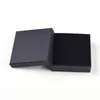 Pandahall 18 ~ 24 st / lot svart kvadrat / rektangel kartong smycken set boxar ring presentförpackningar för smycken förpackning F80 211105