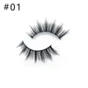 Atacado 3D Fake Lashes Extensão Natural Faux Mink Eyelash Glitter Circular Caixa Lash grossa Thick Fluffy Cílios falsos para a beleza