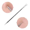 Zilveren Blackhead Comedone Acne Puistje Smemish Extractor Remover Roestvrij Naalden Verwijderen Tools Gezicht Skin Care Porle Cleaner