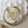 Luxury Designer Big Circle Ear Ring Women Fashion Gold Earring for Womens Jewelry Classic Letter Hoop Earrings Party Wedding Gift312K