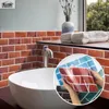 Wallpapers Home Decor 6pces 15X30cm Retro Pure Color Stickers Waterproof For Washing Tables Household Stove Oil Wall Wallpaper