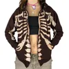 Women's Hoodies & Sweatshirts SYJ Y2K Skull Gothic E-girl Autumn Winter Coat Jacket Women Zip Up Skeleton Sweatshirt Vintage Harajuku