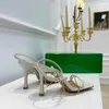 European style spring summer classic fashion women's high heel sandals, sexy chain series, with box, size 34-42