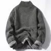 メンズセーター2021男性アンチピリング青少年スリムフィット編み具合のトレンディなコートソリッドカラーウールセーターカシミヤプルオーバー服M-3XL