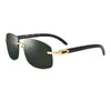 Designer-Sonnenbrillen, neue randlose Herren-Fahrerbrille mit braunem/schwarzem Rahmen, UV400, im Lieferumfang enthalten