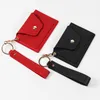 Kaarthouders Koreaanse Stijl Student Draagbare Tas Lychee Patroon Gratis Demontage Hand Lanyard Candy Color Simple Bus Leren Case