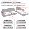 Elastic Sofa Cover for Living Room Couch Sectional Chaise Longue L-shape Needs Order 2piece 211116