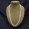 Collier avec fermoir en labster doré, perles d'eau douce de riz baroques de grande taille, 4 à 10mm de haute qualité, vente en gros