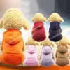 Dog Apparel Pet Pullover Thicken Keep Warm Puppy Cat Pocket Hoodie Pets Hooded Brushed Pullovers Autumn Winter Warms Supplies BH5472 WLY
