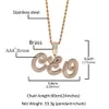 AZ Anpassade namnbokstäver halsband Mens mode hiphop smycken kursiv isad ut guldinledande bokstav hänge halsband9245693