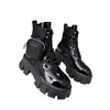 2021 Classic Women Mens Boots Quality Rois Martin Ankle Echt lederen militaire gevechtsmodellen Platform Bag Boot Triple Cowhide Motorfietsschoenen