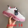 Paris 17FW Shoes Luxury Designer Triple S Sneakers For Women Men Morfar Trainer Clear Bubble Bottom Tennis med Box Storlek 35-45