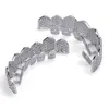 Cubic Zirconia Grillz Luxury Exquisite Bling Zircon Micro Paved Dental Grills Fashion Rapper 18KゴールドプラチナメッキヒップホップTeet88888629