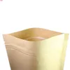 Multi rozmiary 100pcs ziołowy herbata detaliczna detaliczna torba do przechowywania z przezroczystym oknem Brown Kraft Paper Stand Up torebka Qty