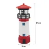 Phare solaire lumière LED jardin Leuchtturm balise lampe décor à la maison polysilicium panneau solaire résine écologique 360 rotation 687 V2