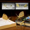 Kreatywny Dekoracyjny Metal Rękodzieło Miedź Złoty Mrówka Butterfly Ornament Handmade Do Home Modern Art Decoration Akcesoria 211101