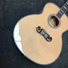 Custom Grand GJ200FR Guitarra acústica Jumbo de 43 pulgadas Flamed Maple Wood Back Side Abalone Binding en color natural