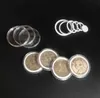 20st / set Clear Coin Capsules Caps Transparenta Coincapsules för myntskyddslåda 150Set