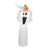 Effrayant Halloween Gonflable Fantôme-Citrouille Combinaison Décoration De Fête Lumières LED Blow Up Intérieur Extérieur Pelouse Atmosphère Festive Deocr 5.9ft Blanc