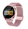 Q8 OLED Bluetooth Smart Watch Rostfritt stål Vattentäta bärbara enheter Smartwatch Arvur Män Kvinnor Fitness Tracker Sleep Mon4191855