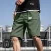 メンズショーツ夏の貨物ファッション膝の長さの巾着男性コットンカーキワークバミューダスマスカリナプラスサイズ7xL 210714