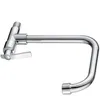 Wall Mount Kitchen 360 Roterende Swivel Basin Sink Faucet Enkele Handvat Koud Tap 210719